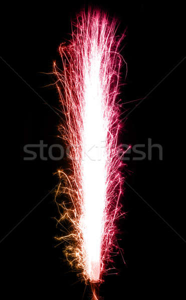 Gradient colored birthday fireworks candle Stock photo © Arsgera