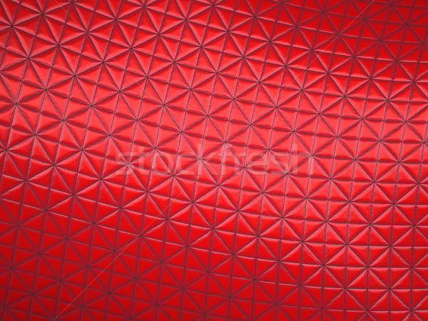 Red fabric with triangle stitched pattern Stock photo © Arsgera