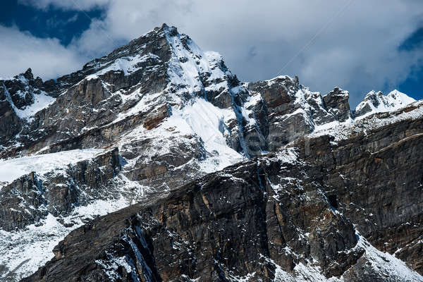 Stock photo: Rocks and peaks viewed from Gokyo Ri summit in Himalayas