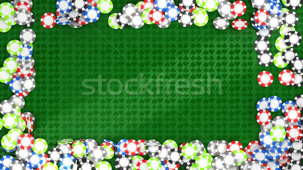 Stock photo: Casino or roulette chips framing