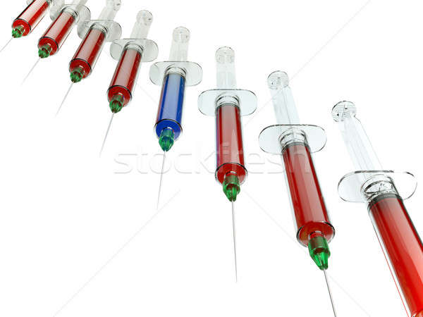 Right Medical choice with group of syringes isolated Stock photo © Arsgera