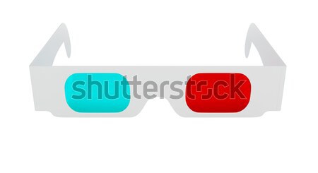 Stereoscopic 3D glasses for 3DTV isolated Stock photo © Arsgera
