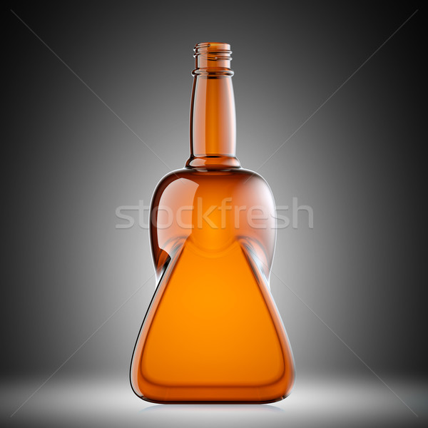 Red glass bottle for whisky or brandy Stock photo © Arsgera