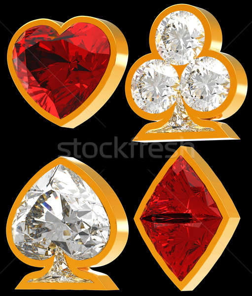 Diamond shaped Card Suits Stock photo © Arsgera