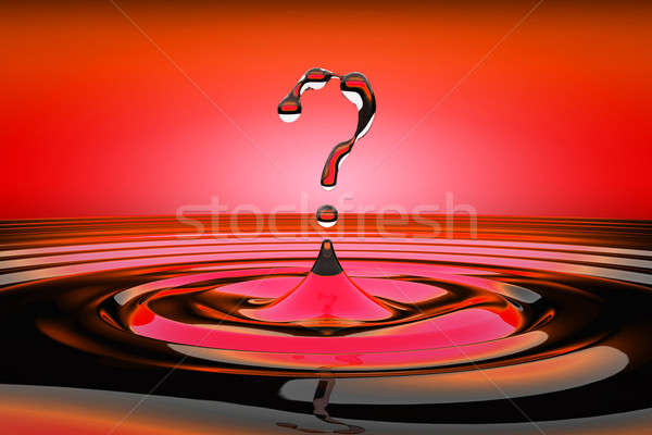 What is the matter? Symbol shaped water drops Stock photo © Arsgera