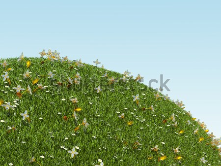 Stockfoto: Schat · grond · groene · planeet · diamant · bloemen