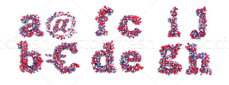 Streszczenie 3D chrzcielnica mały litery symbolika Zdjęcia stock © Arsgera