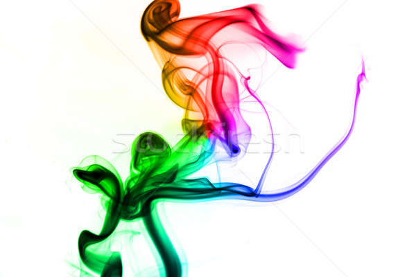 Colored fume abstract on white  Stock photo © Arsgera
