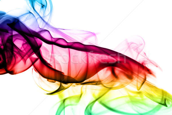 Farbenreich Rauch Form Abstraktion weiß Feuer Stock foto © Arsgera