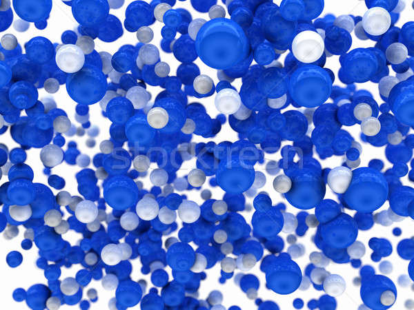 Abstract blue and white balls over white Stock photo © Arsgera