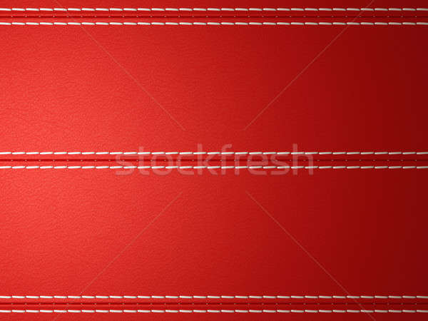 Red horizontal stitched leather background Stock photo © Arsgera