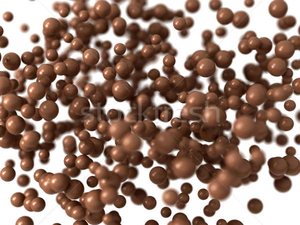 édes csokoládé buborékok sekély mélységélesség fehér Stock fotó © Arsgera