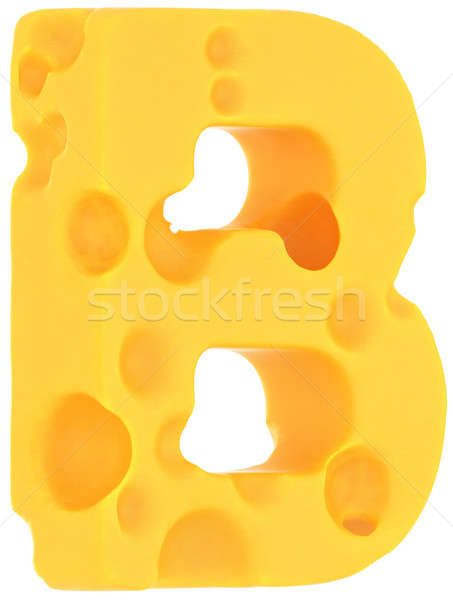 Cheeze font B letter isolated on white Stock photo © Arsgera