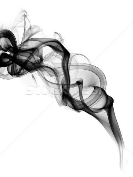 Black fume curves over the white Stock photo © Arsgera