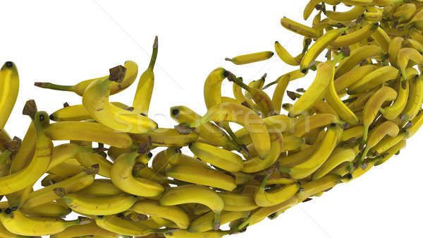 バナナ 孤立した 白 自然 緑 ストックフォト © Arsgera