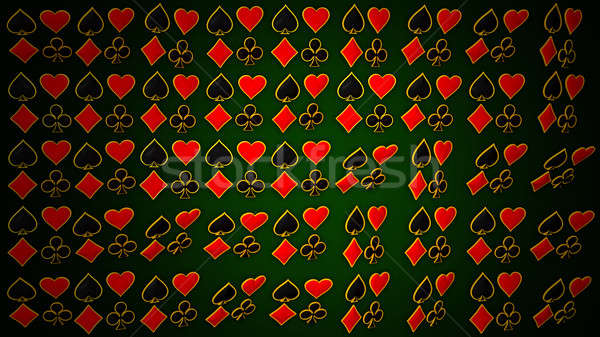 Carte poker rouge noir déformée [[stock_photo]] © Arsgera