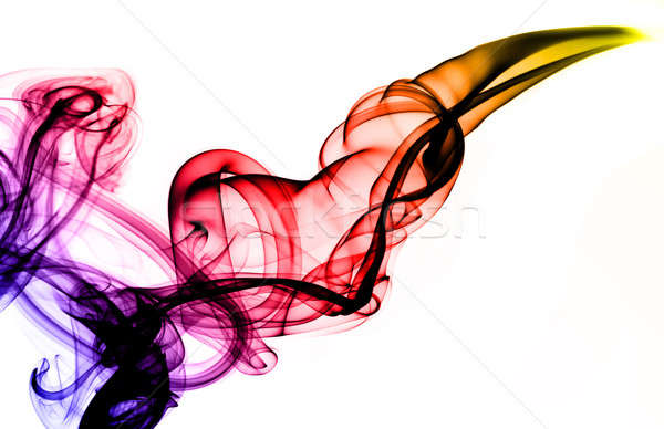 Colorful Magic fume abstract over white Stock photo © Arsgera