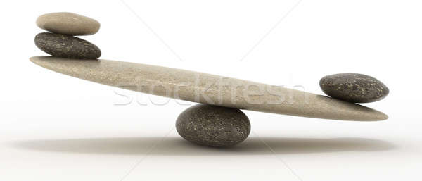 Stabiliteit schalen groot klein stenen Stockfoto © Arsgera