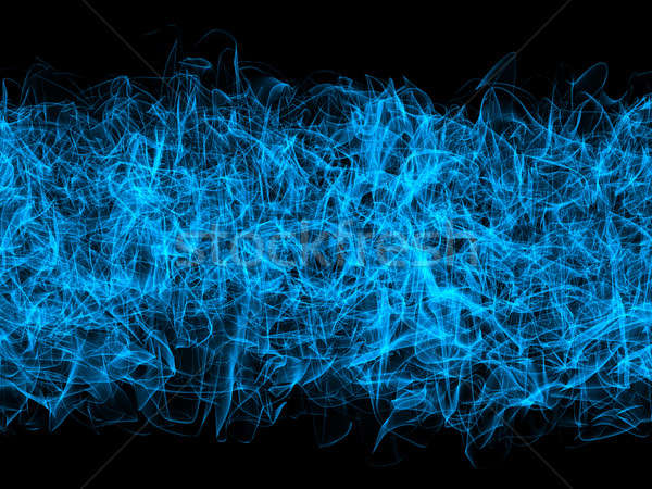 Complex blue abstract swirls over black Stock photo © Arsgera