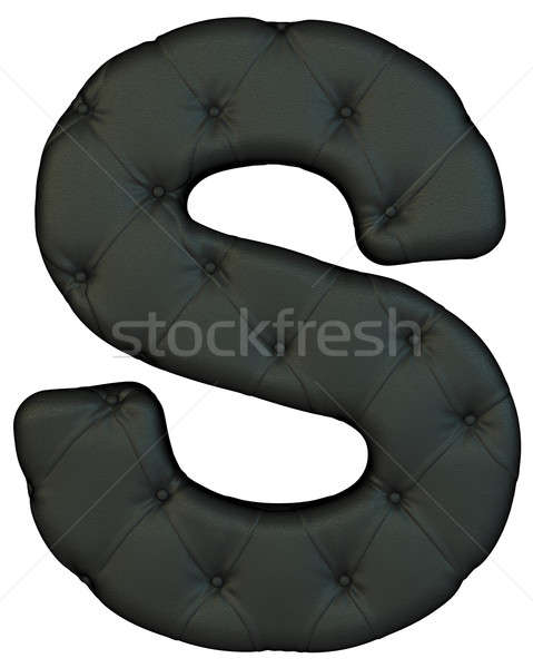 Luxury black leather font S letter Stock photo © Arsgera