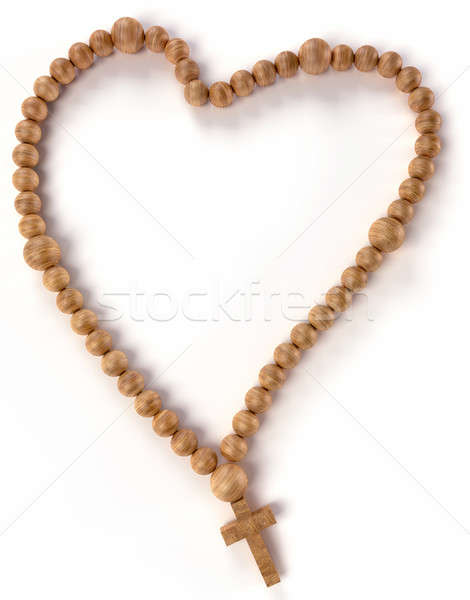 Chaplet or rosary beads heart shape  Stock photo © Arsgera