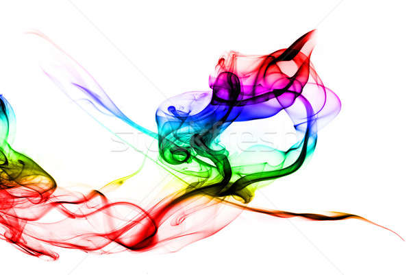 Gradient Colored fume shape on white background Stock photo © Arsgera