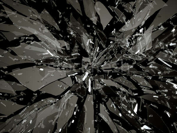 Many pieces of broken or Shattered glass Stock photo © Arsgera