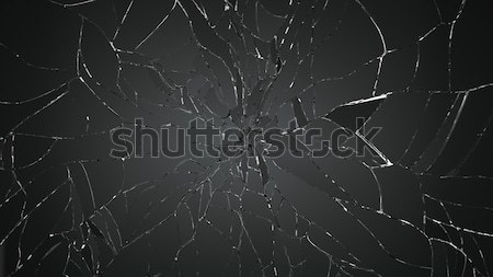 Destructed or broken glass on white Stock photo © Arsgera