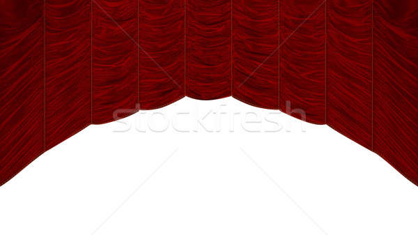Red Curtain with beautiful pattern Stock photo © Arsgera