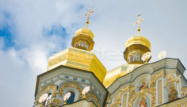 Cupola of Orthodox church and Cloudy sky Stock photo © Arsgera