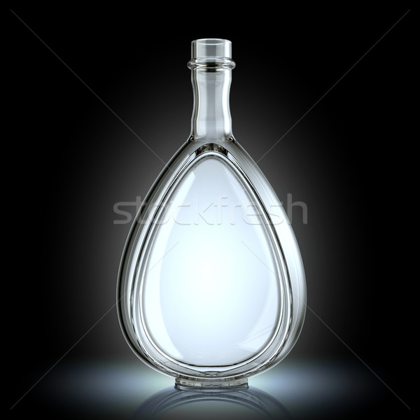 Custom made botle for alcoholic beverages with reflection Stock photo © Arsgera