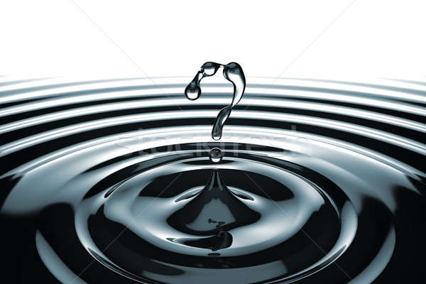 FAQ concept. What symbol shaped water drops Stock photo © Arsgera