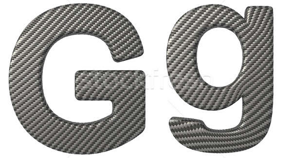 Carbon fiber font G lowercase and capital letters Stock photo © Arsgera
