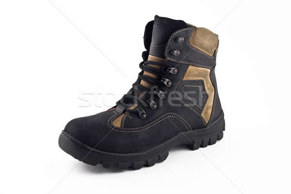 Warm leather boot for traveling in winter Stock photo © Arsgera