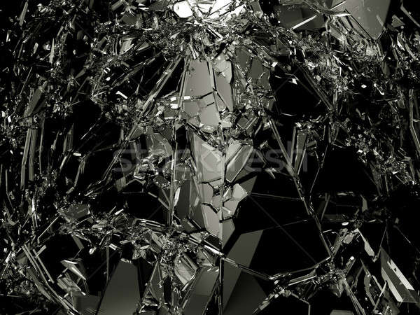 件 碎玻璃 白 抽象 商業照片 © Arsgera