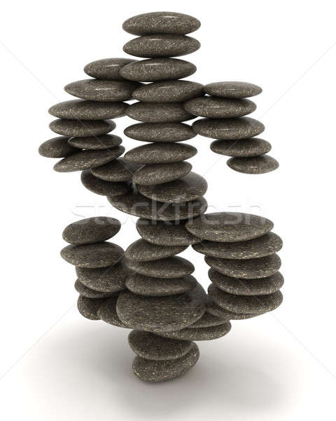 Dollar stability. Pebble stack Stock photo © Arsgera