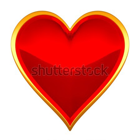 Hearts suits with golden framing isolated Stock photo © Arsgera