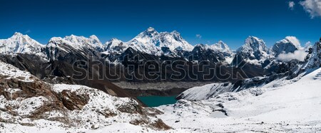 Top of the world: Everest, Lhotse, Makalu, Nuptse Stock photo © Arsgera
