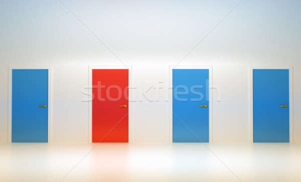 Right way: four conceptual doors Stock photo © Arsgera