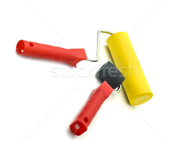 Renovation - Two rollers on white Stock photo © Arsgera