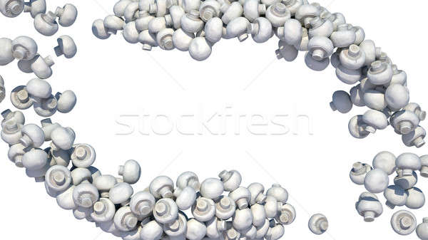 ízletes champignon gombák fehér izolált csoport Stock fotó © Arsgera