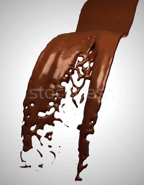 Vloeibare chocolade stroom groot grijs Stockfoto © Arsgera