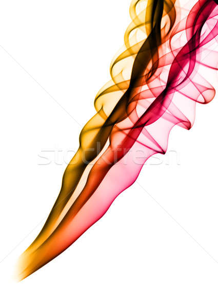 Abstract colorful fume swirls on white Stock photo © Arsgera