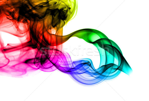 Abstract colorful fume pattern on white Stock photo © Arsgera