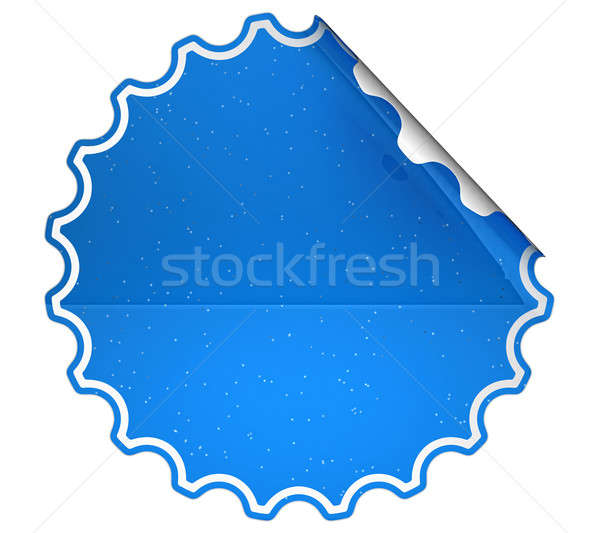 Blue round spotted sticker or label  Stock photo © Arsgera