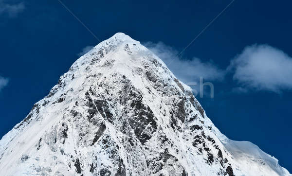 Pumori peak and blue sky in Nepal Stock photo © Arsgera