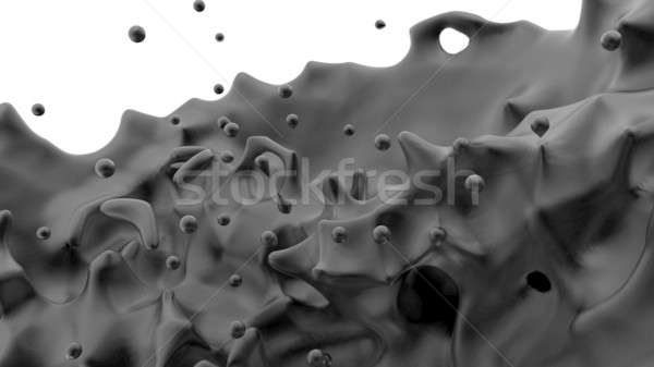 Black liquid isolated over white Stock photo © Arsgera