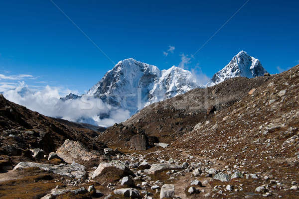 Mountain peaks and rocks: Himalaya landscape Stock photo © Arsgera