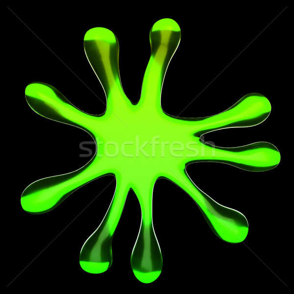 Green fluid splash also like a microbe Stock photo © Arsgera