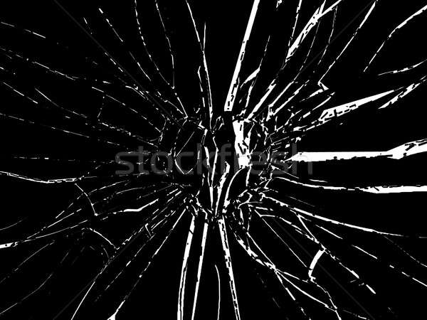 Broken Shattered glass heart shape Stock photo © Arsgera